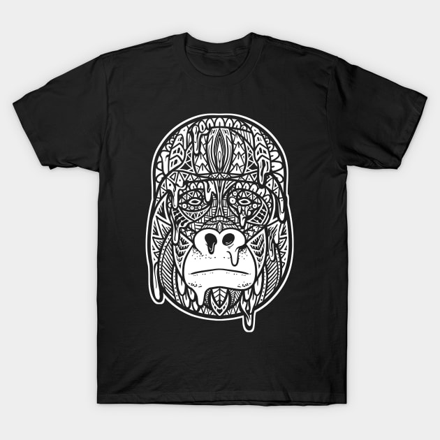 Drippy Gorilla T-Shirt by Barabarbar artwork